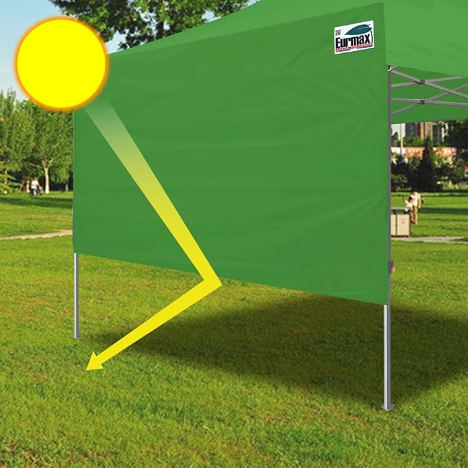 Eurmax USA 10ft Instant Canopy SunWall Canopy Tent Sidewall for Pop Up Canopy Tent,1 Pack Removable Sidewall Only(Kelly Green)