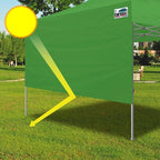 Eurmax USA 10ft Instant Canopy SunWall Canopy Tent Sidewall for Pop Up Canopy Tent,1 Pack Removable Sidewall Only(Kelly Green)