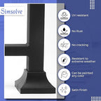 Deck Post Base Cover Durable, Snap-Together Shoe Base Instantly Transforms Hand & Stair Rail Feet Porch, Stair & Deck Brackets Cover UV-Resistant ABS Plastic (Black)