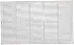 Repa Market Air Vent Cover 20x12 Inch (Outer Dimensions) White Galvanized Steel Louvered Grill Cover with Mesh Screen/Wall or Ceiling Vent/HVAC Register for Indoor and Outdoor Ventilation