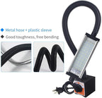 Magnetic Work Light, LED Machine Light with 44 LEDs, Waterproof with 19 Inch Gooseneck, IP66 Rating, 800 Lumen, 120 Volt for Lathe Machine Tools
