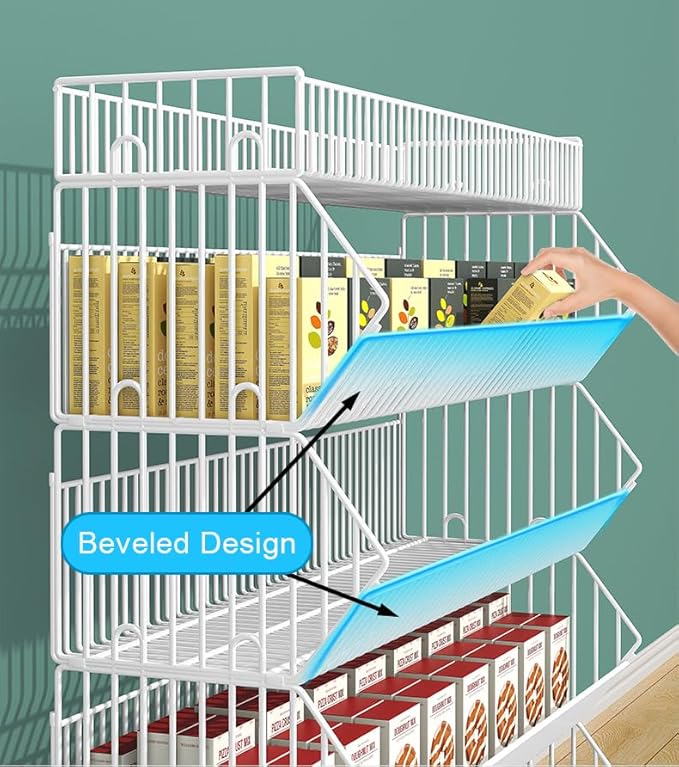 5-Tier Slanted Rolling Retail Display Rack with Locking Wheels | Heavy-Duty Metal Snack & Chip Display Stand for Grocery Stores, Supermarkets, Bakery | Space-Saving Store Organization Shelf