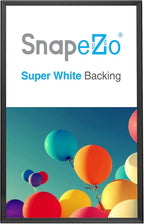 SnapeZo Poster Frame 32x50, Black, 1.25 Inch Aluminum Profile, Front-Loading Snap Frame, Wall Mounting, Professional Series