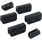 1Pc/4Pcs 2-Way Pop-up Gazebo Replacement Connector Spare Parts Rectangular Bracket Set, Canopy Truss Connector Replacement Parts Replacement Parts Black(1Pc)