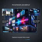 P5 Outdoor LED Sign 65"x34" Programmable Digital Board -High-Res Scrolling Display, USB and WiFi Control, Custom Images & Video for Business