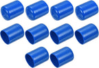 uxcell 10pcs Rubber End Caps 20mm ID Vinyl Round End Cap Cover Screw Thread Protectors Blue