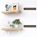 White Floating Shelf Bracket 6 Inch, 4 Pack Heavy Duty Shelf Brackets, Wall Shelf Bracket for DIY Decorative with Mounting Hardware