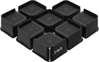 Bed Risers, Oversized Furniture Risers, 3 inch Raise Blocks for Bed Couch Desk Sofa Table Lifts, Furniture Legs Lifters Support up to 6000 Lbs (Black, 8 Pack Set)