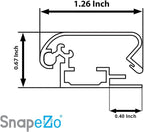 SnapeZo Photo Frame 17x19, Silver, 1.25 Inch Aluminum Profile, Front-Loading Snap Frame, Wall Mounting, Professional Series