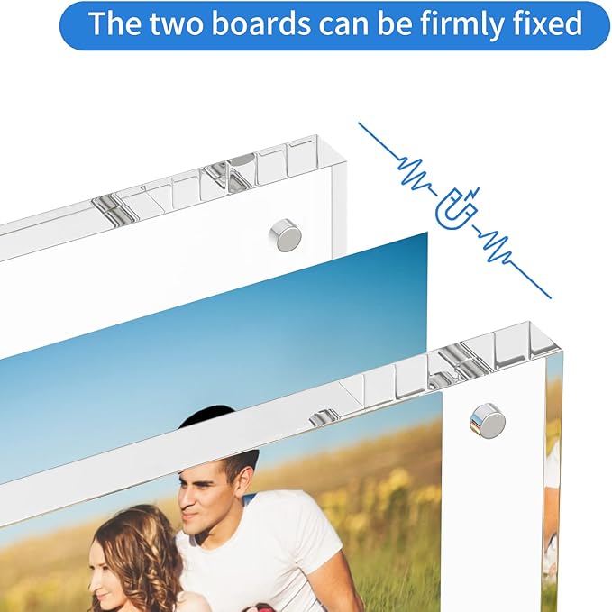 NIUBEE 4x10 Business License Frame, Clear Acrylic Panoramic Photograph Picture Frame with Gift Box Package