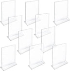 Azar 142711 5-1/2-Inch W by 8-1/2-Inch H Top-Load Acrylic Sign Holder, 10-Piece Set