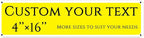 Custom Sign,street signs customized，Aluminum Weatherproof Metal Sign Multiple Sizes, Customize for Shops, hotels, floor, Business, Workplace, office, Home, Delivery Signs(4 * 16 Inch)