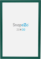 SnapeZo Poster Frame 20x30, Green, 1.25 Inch Aluminum Profile, Front-Loading Snap Frame, Wall Mounting, Professional Series