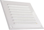 Vent Systems 5 x 5 Inch (Inner) White Vent Cover - Square Metal HVAC Return Air Grille with Mesh Screen - Register Wall Vent Duct Grill - Outdoor, Indoor, Crawlspace Exhaust Ventilation