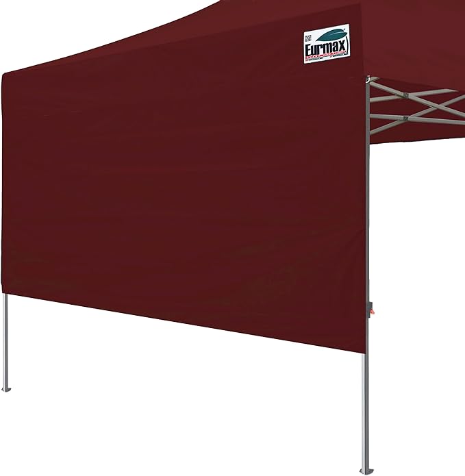 Eurmax USA 10ft Instant Canopy SunWall Canopy Tent Sidewall for Pop Up Canopy Tent,1 Pack Removable Sidewall Only(Burgundy)
