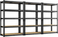 REIBII Storage Shelves 2020LBS Garage Shelving Heavy Duty 5 Tier Metal Shelving Adjustable Utility Shelf Rack for Garage Pantry Closet Kitchen Basement 28" W x 12" D x 59.8" H, 3 Pack
