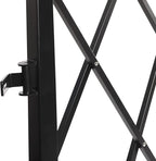 Single Folding Security Gate 7.22' H x 7.5' W Iron Accordion Security Gate Flexible Expanding Security Gate 180° Rolling Barricade Scissor Door with Padlock for Entry Security, Garage, Warehouse