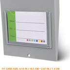 Kisangel Time Card Rack Wall Mount Time Card Holder Shelf with 5 Slots Multi-Pocket for Office Factory Attendance Payroll Supplies