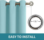 BGment Blackout Curtains - Grommet Thermal Insulated Room Darkening Bedroom and Living Room Curtains, Set of 2 Panels (46 x 63 Inch, Baby Blue)