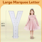 Imprsv Marquee Lights, 4FT Mosaic Letter Arch Kit for Birthday Wedding Decor - Includes Letter Y