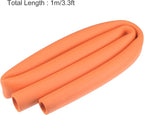uxcell Foam Tubing for Handle Grip Support, 18mm ID 30mm OD 1m Length Orange