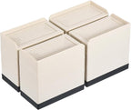 uxcell Furniture Risers 4.3 Inch, 4Pcs Rectangle Bed Risers Adjustable Couch Lifter for Extender for Bed Desk Sofa Table Lift Support Up to 1300Lbs, Beige