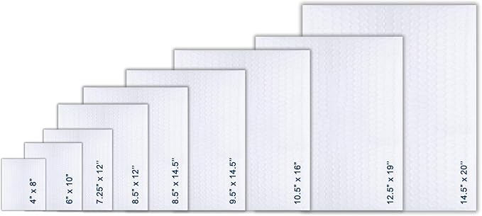 14.5x20 inches Poly Bubble Mailer Self Seal Shipping Envelopes 2.5 Mil 50 Pack