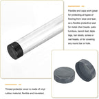 uxcell 4pcs Rubber End Caps 200mm(7 7/8 Inch) ID x 80mm(3 1/8 Inch) H Vinyl Round End Cap Cover Screw Thread Protectors Dark Grey
