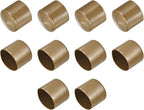 uxcell 10pcs Rubber End Caps 50mm(2 Inch) ID Vinyl Round End Cap Cover Screw Thread Protectors Light Brown