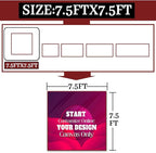 Custom Tension Fabric Display Backdrop Trade Show Backdrop for Weddings, Events, Booth (Banner only, Double Sided Print 7.5x7.5 Ft)