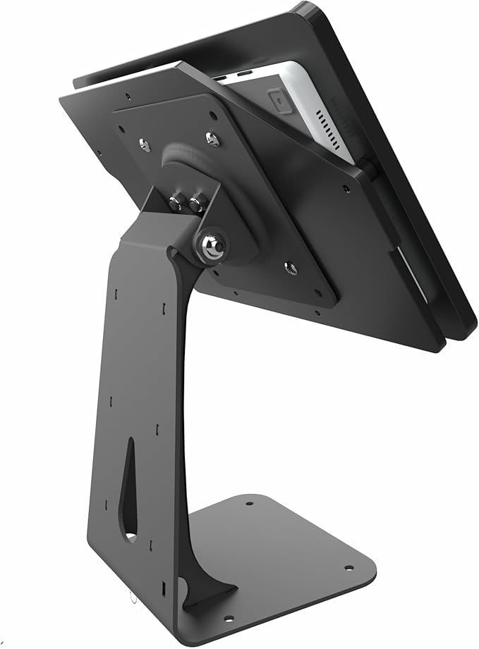 TABcare Anti-Theft Acrylic Case with 360 Rotate 180 Swivel Metal Desktop Stand & 90-Degree USB C Cable for Samsung Galaxy TAB A9 A11 8.7" Tablet (Black)