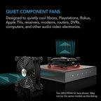 AC Infinity MULTIFAN S7-P, Quiet Dual 120mm AC-Powered Fan with Speed Control, UL-Certified for Receiver DVR PlayStation Xbox Component Cooling
