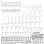 Eujgoov Pegboard Hook Set 51 Pcs, Organize Screwdrivers, Wrenches and Pliers on Pegs for Heavy Duty Tools Storage Support for Storing Tools, Pulling Lines and Organizing Items