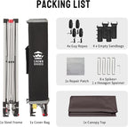 CROWN SHADES 10x10 Pop Up Canopy - Beach Tent with One Push Setup - Outdoor Sun Shade for Events, Parties, Camping - Gazebo with STO-N-Go Cover Bag, Silver Coated Top, 3 Height& 4 Sand Bags, Coffee