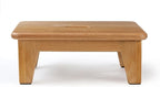 CONSDAN Oak Step Stool for Bed, Wooden Stool for Adults & Seniors - 6.5" High, Non-Slip Mat, No Assembly Needed, Solid Wood, Natural Color