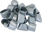 uxcell 20pcs Rubber End Caps 35mm ID Vinyl PVC Round Tube Bolt Cap Cover Screw Thread Protectors Grey