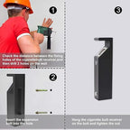 Wall-Mounted Trash Can-Stainless Steel Black Outdoor Trash Can with Lock, Suitable for Public Areas, Bars, Offices, Gardens, Restaurants