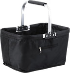 Shopping Bag Basket - 26L Foldable Grocery Storage Container, Market Shopping Basket for Supermarket, Camping, Picnic, Travel, Home, Farmhouse, Kitchen, Stores, & Daily Errands with Easy Collapse a