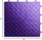 RaceDeck CircleTrac, Durable Interlocking Modular Garage Flooring Tile (24 Pack), Purple