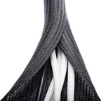 ZhiYo 20ft - 1 inch Cable Sleeve, Cord Wrap Wire Protector Tubing for Pets, PC Cable Wrap, Computer Cable Management Sleeve - Black