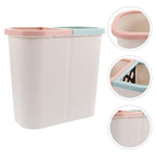 Dry Wet Separation Kitchen Garbage Can Narrow Dual Compartment Trash Bin for Home Office Compact Space-Saving Wastebasket Efficient Sorting for Bathroom and Kitchen