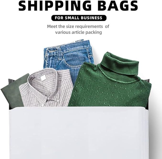 POLYSELLS 50 pcs 24x24 Inches White Poly Mailers Shipping Envelopes, Strong Adhesive Sealing, Waterproof, and Tear-resistant Postal Mailing Bags for Clothing, Books, and Accessories
