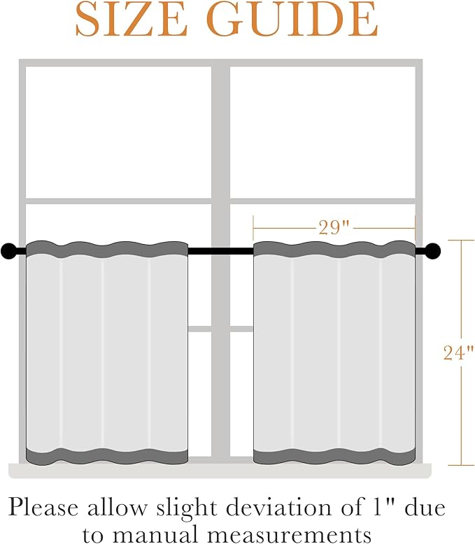 PONY DANCE Blackout Curtains for Bathroom - Solid Light Window Decor for Kitchen/Bedroom,RV Curtains for Camper Windows, W 29 x L 24, Navy Blue, 1 Pair