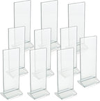 Azar Displays 142745 4.25" W x 11" H Vertical Top-Load Sign Holder