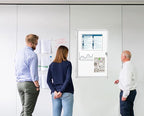 Lockable Magnetic Whiteboard Enclosed Bulletin Board – 36x24 Inch Aluminum Frame Notice Board with Acrylic Door Wall-Mounted Dry Erase Display for Home, Office, School & Lobby