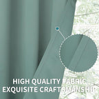 BGment Blackout Curtains - Grommet Thermal Insulated Room Darkening Bedroom and Living Room Curtains, Set of 2 Panels (38 x 45 Inch, Frosty Green)