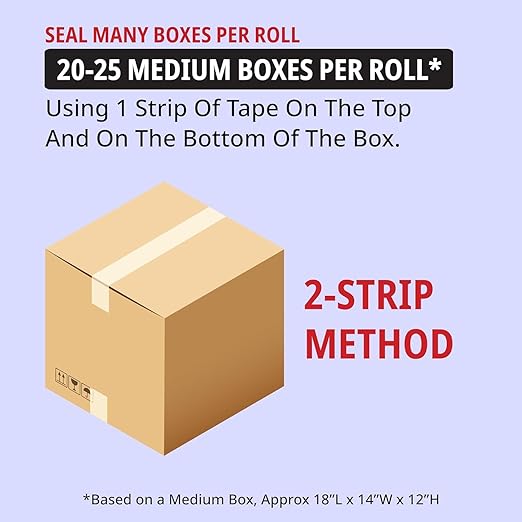 BOX USA Moving Boxes Large 20"L x 20"W x 15"H (12-Pack) & Heavy Duty 2in x 25yd Clear Packaging Tape with Dispenser | For Shipping, Mailing, Packing, Packaging and Storage