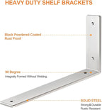 Floating Shelf Bracket Stainless Steel 10 Inch, 4 Pack Heavy Duty Shelf Brackets, Wall Shelf Bracket for DIY Decorative with Mounting Hardware