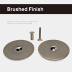 Door Hole Cover Plate, 2-5/8" Diameter Solid Steel, Hole Filler Plate (2, Antique Brass)