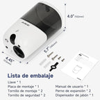 AIKE Wall Mount Automatic Soap Dispenser for Liquid Soap Battery Operated White, Model AK1216